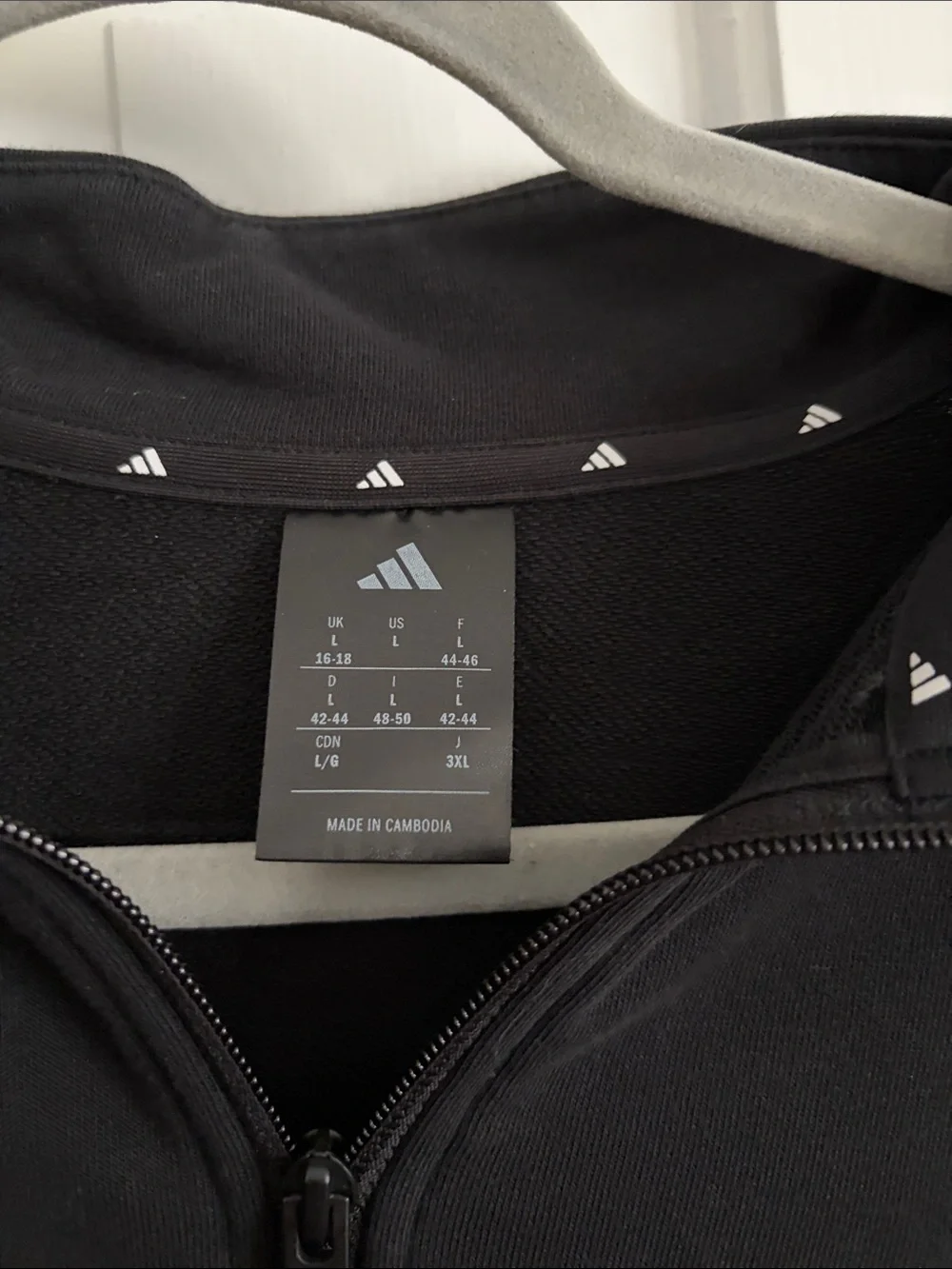 adidas Men's Black Quarter Zip Sweatshirt with Logo - lightweight and comfy